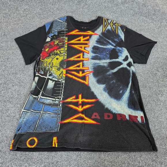 Def Leppard Other - Def Leppard Mens 2XL Black Graphic T-Shirt Adrenalize Hysteria Band Tee 2019